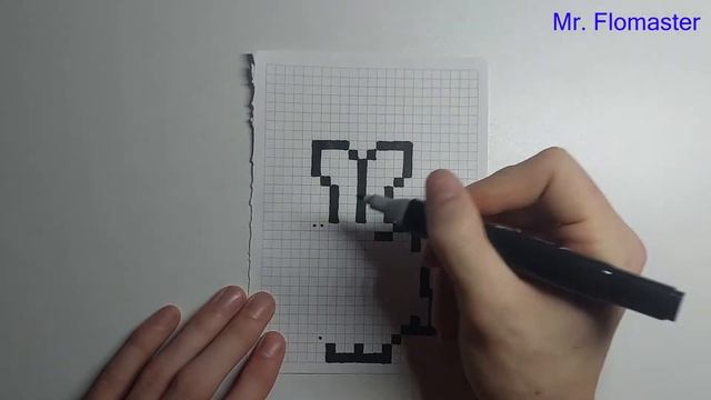 Как Нарисовать Кролика Кроша По Клеточкам ?/ How to Draw a Krosh Rabbit ❄ #Рисунки по клеточкам смотреть онлайн