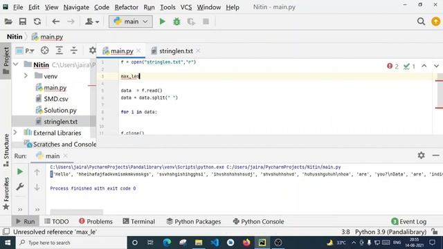 Find Longest String in Txt File || Python || By Prashant Nauhwar смотреть онлайн