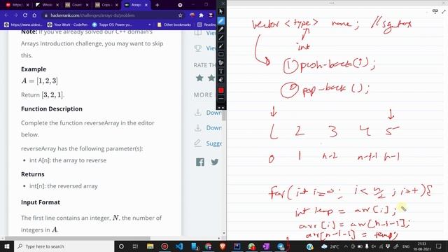 Arrays - DS | Data Structures Hackerrank | Arrays , using vectors an easy solution c++ смотреть онлайн