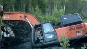 Работа на эксковаторе хитачи 330 ls