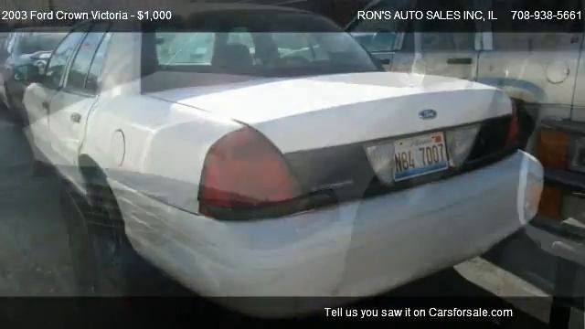 2003 Ford Crown Victoria Police Interceptor - for sale in MELROSE PARK, IL 60160 смотреть онлайн