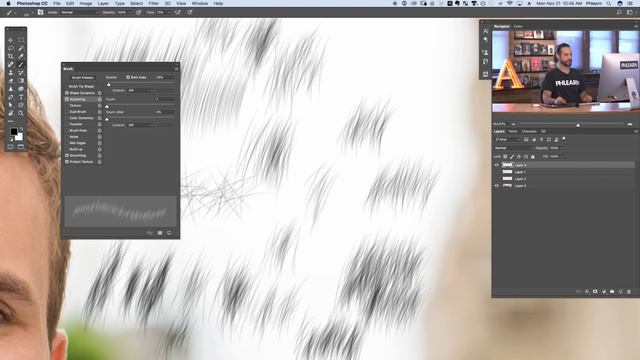 How to Cut Out Hair with the Brush Tool in Photoshop смотреть онлайн