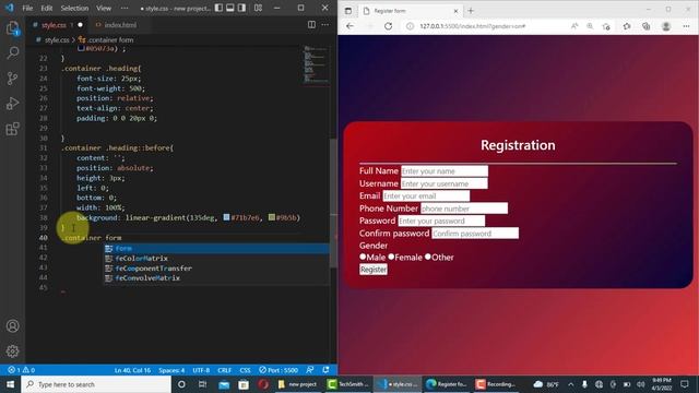 How To Create Responsive Registration Form in HTML & CSS смотреть онлайн