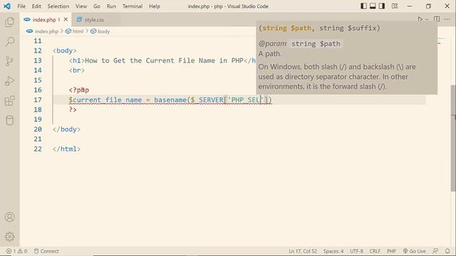 How to Get the Current File Name in PHP | PHP Problem Solving | Learn with Sazzad смотреть онлайн