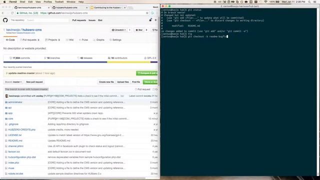 Contributing to the Hubzero CMS via GitHUB: Feature Branch Demonstration смотреть онлайн