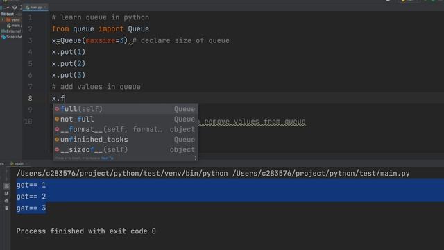 learn queue in python | python | tutorial | interview question смотреть онлайн