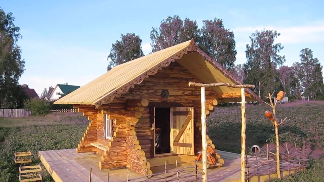 ТЕРЕМОК КАК В СКАЗКЕ.своими руками. Домик для детей. СРУБ. смотреть онлайн