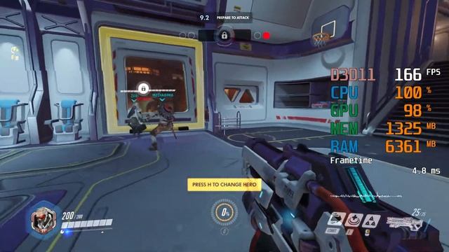 GeForce GTX 1050 ti -- Intel Core i5-3470 -- Overwatch FPS Test смотреть онлайн