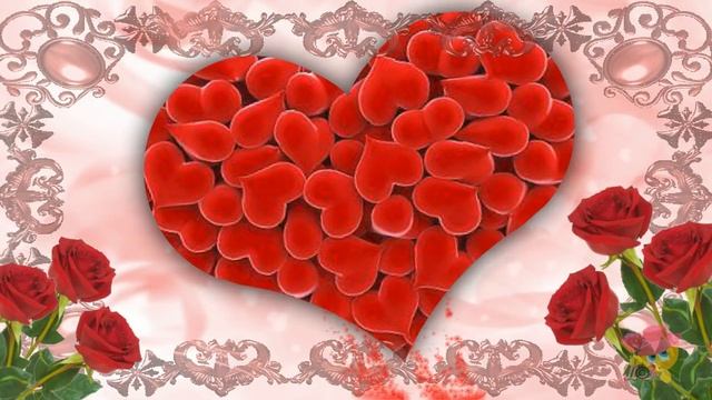 Красивый футаж с сердечками для поздравлений!!! Бесплатно!!! смотреть онлайн