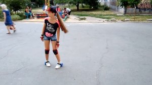 Пяточные ролики. Урок катания на  Роликах на пятке. Мини-ролики