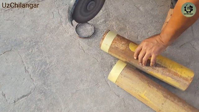 Как ровно отрезать и заворить круглую трубу. Trubani Tekis Kesish Va Tòģri Ulash. Труба текис кесиш