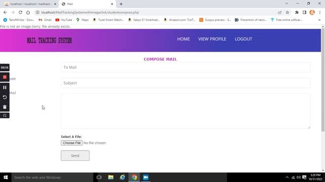 MAIL TRACKING SYSTEM PROJECT in PHP смотреть онлайн