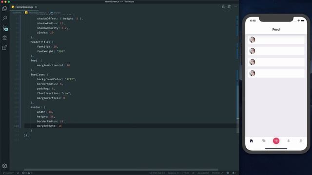 Styling the Feed and FlatList with React Native + Firebase Social App - Part #4 смотреть онлайн