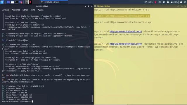 WPSCAN(Escaneo Wordpress)||KALI LINUX смотреть онлайн