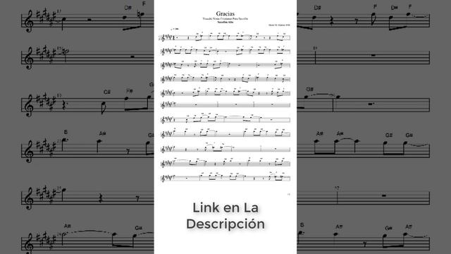 Gracias, Cifrado, Notas, Tutorial, PDF, Notas Saxofón, (Saxophone Sheet Music) смотреть онлайн