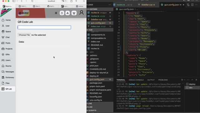Adding a feature to Gun-Vue p2p web app. QR Lab: code structure, development process and build step смотреть онлайн