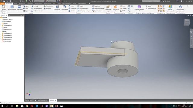 Создаем простую деталь в Inventor. Урок 1 \ Make simple part in Inventor (Lesson 1) смотреть онлайн