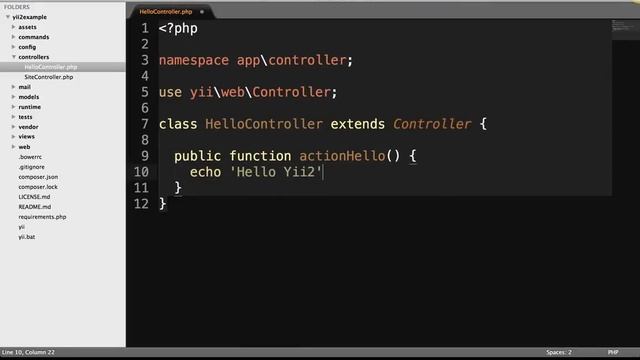yii2 for beginner - 02 yii2 hello world смотреть онлайн