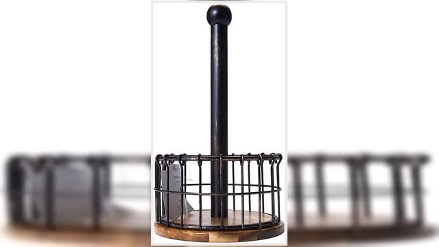 Bon produit - Pfaltzgraff Anvil Wire et porte-serviettes en bois d'acacia, 13,25 pouces, noir anti смотреть онлайн