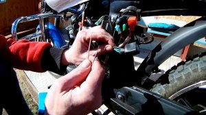 Мопед Альфа. Установка сигнализации.