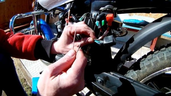 Мопед Альфа. Установка сигнализации.