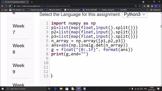 NPTEL The Joy of Computing using python week 12 all 3 programming assignment answer with code link смотреть онлайн