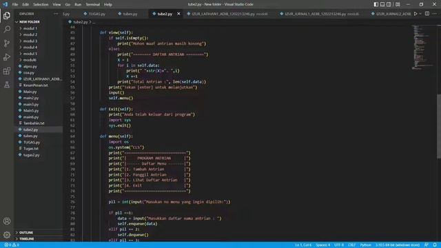 PROGRAM ANTRIAN TOKO MENGGUNAKAN QUEUE PYTHON смотреть онлайн