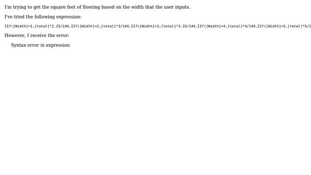 Microsoft Access table, concurrent if statement says syntax error, unable to find one смотреть онлайн