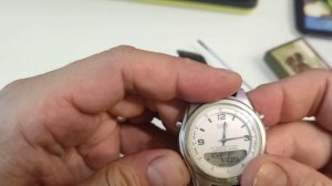 Casio Edifice EFA-109 battery replacement contact, clock set Ac Замена батарейки и