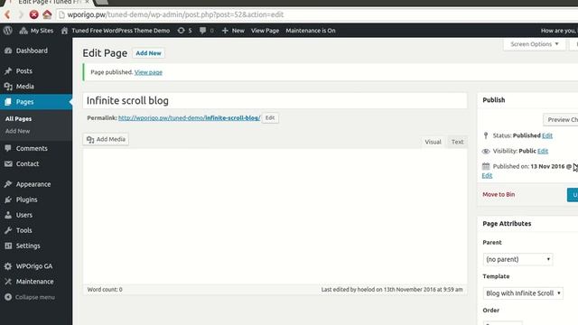 Infinite Scroll WordPress blog with Tuned Theme смотреть онлайн