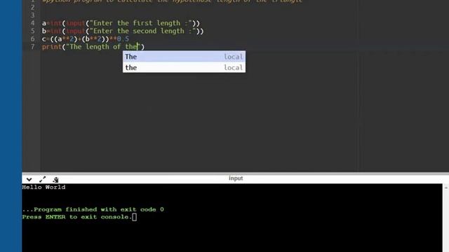 Python Program to Calculate the Hypotenuse of a Triangle || Tamil смотреть онлайн