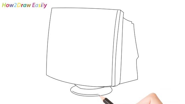 How to Draw a Computer Monitor Step by Step Drawing смотреть онлайн