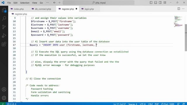 PHP and MySQL 10: Register a user and insert their data into the database смотреть онлайн