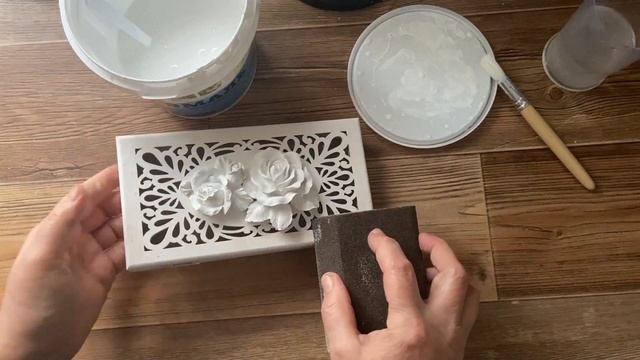 Нежная ШКАТУЛКА с розами - небольшой МК по декорированию деревянной шкатулки. смотреть онлайн