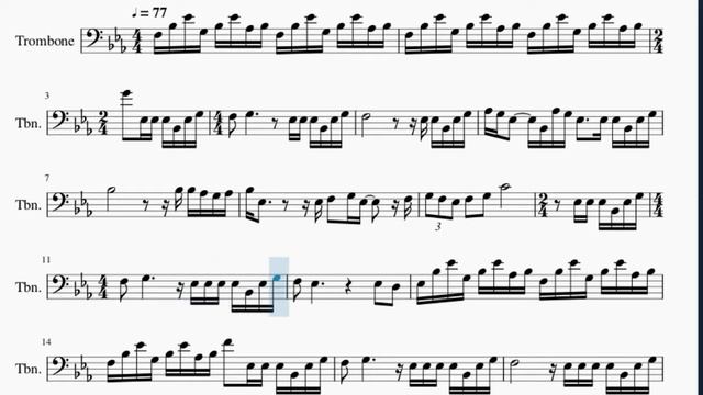 Trombone Sheet Music: How to play Do You Want to Build a Snowman смотреть онлайн