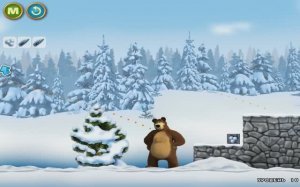 Маша и Медведь/ Компьютерная игра №0007 - Игра в снежки