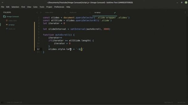 How To Create Image Carousel With HTML CSS Javascript
