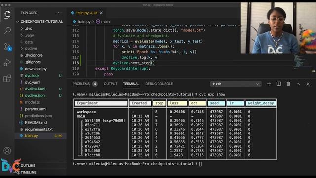 Logging Deep Learning Checkpoints and Resuming Training from Checkpoint with DVC смотреть онлайн