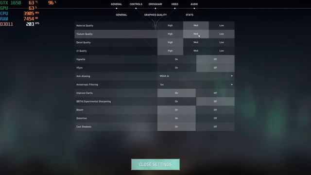 GTX1650 4gb Valorant Bench FPS смотреть онлайн