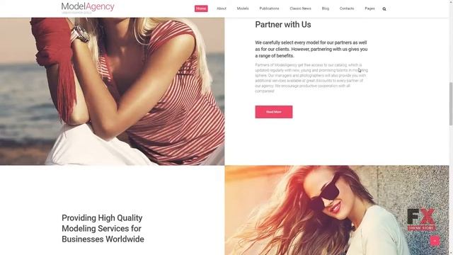 Urban Fashion Girls - Model Agency Multipage Website Template TMT | F смотреть онлайн