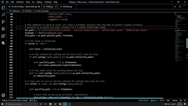 Building a TD Ameritrade API Client Library in Python: Authentication Pt. 5 смотреть онлайн