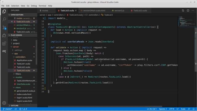JSON Ajax Task List Part 4 (Play using Scala) смотреть онлайн