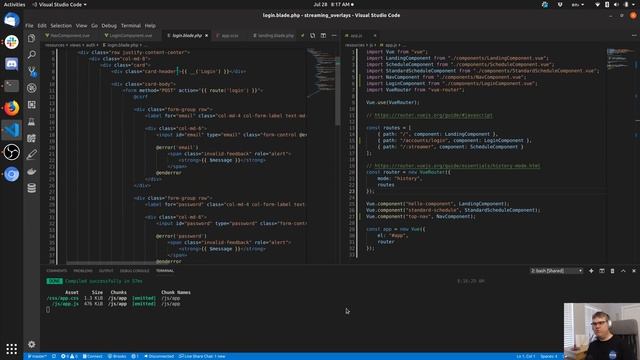 Pair programming a stream schedule page using PHP, Laravel, and Vue.js part 6 - creating the top na смотреть онлайн