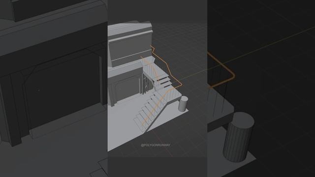 Modeling stairs in Blender :) #b3d #3dillustration #blender3d #stylized3d смотреть онлайн