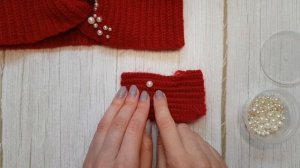 Как пришить бусины на вязаное изделие