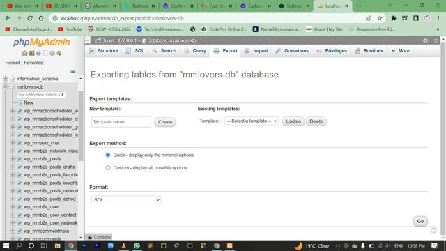 MySQL: Export and import DB смотреть онлайн