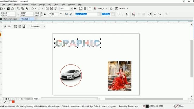POWER CLIP IN COREL DRAW - X9 2019 | Shortcut Key Of Powerclip In Coreldraw | Graphic 66