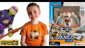 TOBOT JANGO.Очередная распаковка трансформера. Устин раскрывает игрушку.