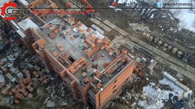 Башенный Кран QTZ-250. Работа крана смотреть онлайн