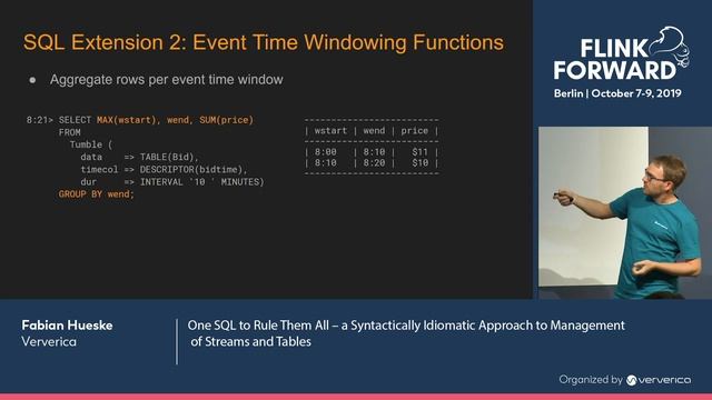 One SQL to Rule Them All - Fabian Hueske смотреть онлайн